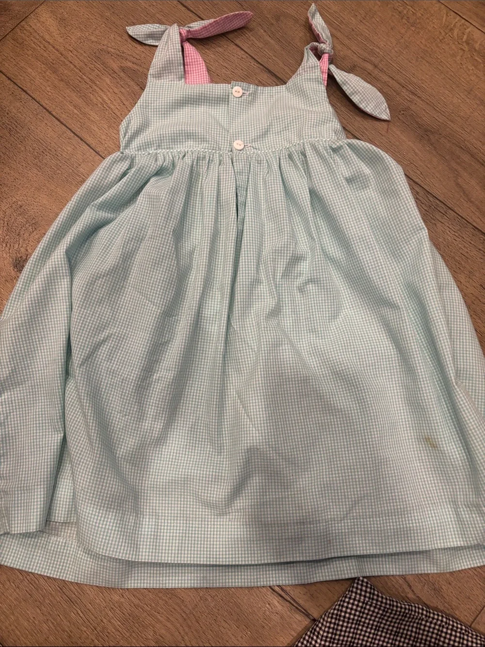 Girls' Light Blue & Pink Ice Cream Embroidered Sundress